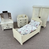 Maileg Puppenhaus Möbel Schlafzimmer Set | Miniatur Bett Schrank