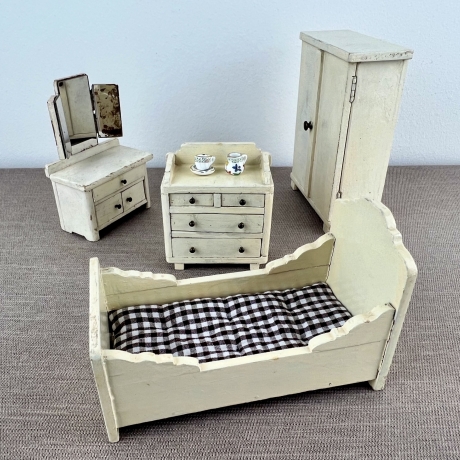 Maileg Puppenhaus Möbel Schlafzimmer Set | Miniatur Bett Schrank