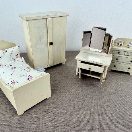 Maileg Puppenhaus Möbel Schlafzimmer Set | Miniatur Bett Schrank
