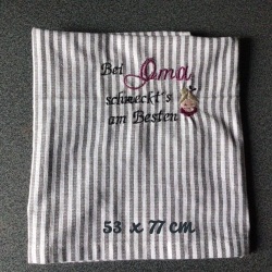 Geschirrtuch mit Spruch Geschenk Einzigartig - Bei Oma schmeckts.