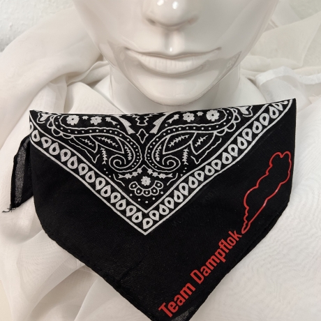Halstuch Team Dampflok Bandana schwarz Eisenbahn