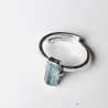 Offener Silberring „Aquamarin-Kristall“