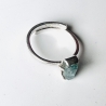 Offener Silberring „Aquamarin-Kristall“