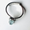 Offener Silberring „Aquamarin-Kristall“