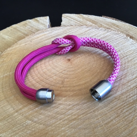Knotenarmband Paracord mit Edelstahlmagnetverschluß