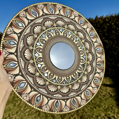 Mandala Dotart 40cm mit Spiegelmosaiken