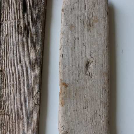 Treibholz Schwemmholz Driftwood  2  Bretter Regal  43- 58 cm 