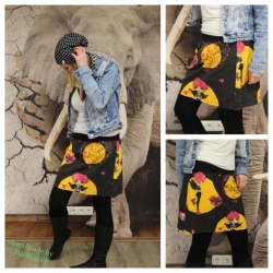 schwarzer Rock Dark Princess A-Line