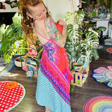 Spucktuchkleid aus Bio Musselin Einheitsgröße S-L