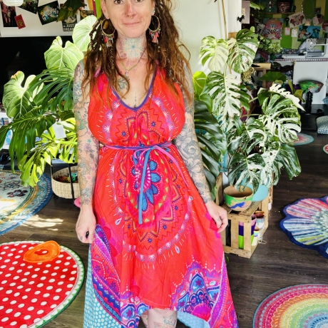 Spucktuchkleid aus Bio Musselin Einheitsgröße S-L