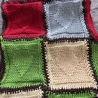 Bunte gestrickte Kniedecke- Kinderdecke mit Herzen - 18 -