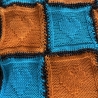 Bunte gestrickte Kniedecke- Kinderdecke mit Herzen - 18 -
