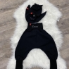 Fledermaus Baby Set schwarze Pumphose mit NAME Mütze Tuch