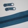 Reißverschluss petrol & 2 St. Zipper 5 mm Schiene Endlos