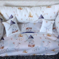 Deko-Sofa KosmetikboxSofa TaschentücherboxSofa - Gänse + Mühlen