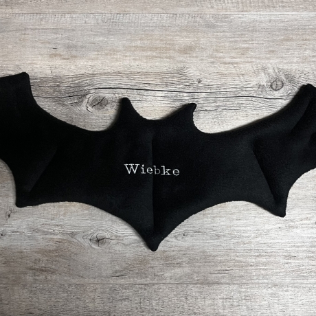 großes Wärmekissen Körnerkissen Fledermaus Weizen Kissen