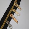 Zipper gold Schieber Autolock 5mm Reißverschluss ab 2 Stück