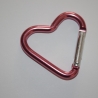 4 Stück Karabiner Herz rosa Aluminium LETZTEN 
