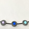 Kette mit Hämatit Ringen und Miracle Beads Regenbogen