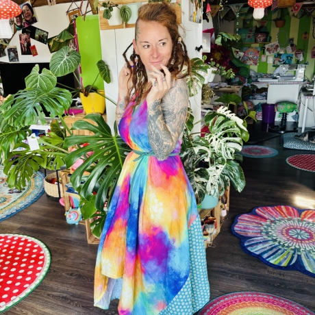 Spucktuchkleid aus Bio Musselin Einheitsgröße S-L