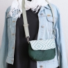 kleine Umhängetasche Damen/grüne Cord Tasche/Clutch/Handtasche