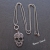 Herren Kette Skull Totenkopf Anhänger silberfarbig Männerkette