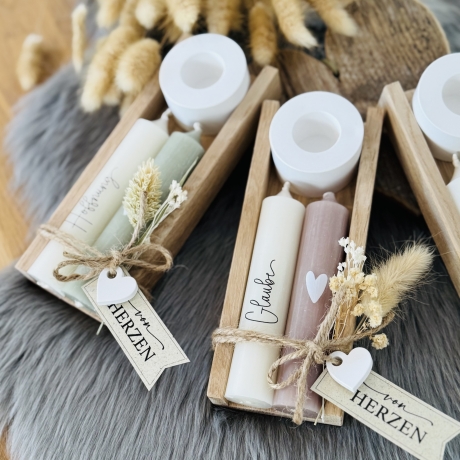 Kerzenset z. Genesung, gute Wünsche, versch. Begriffe zur Auswahl
