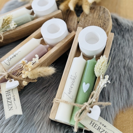 Kerzenset z. Genesung, gute Wünsche, versch. Begriffe zur Auswahl