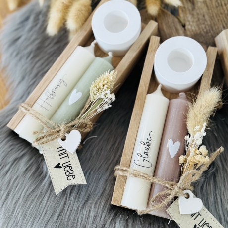 Kerzenset z. Genesung, gute Wünsche, versch. Begriffe zur Auswahl