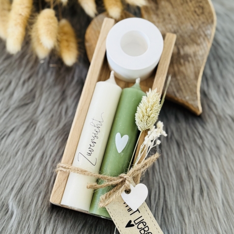 Kerzenset z. Genesung, gute Wünsche, versch. Begriffe zur Auswahl