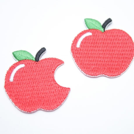 Aufbügel-Motiv Äpfel rot 2 Stück Apfel Bügelmotiv Applikation RE