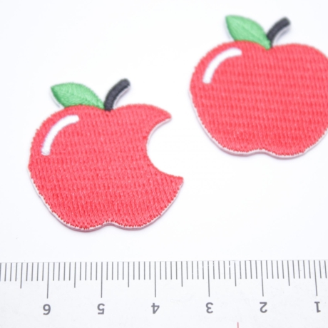 Aufbügel-Motiv Äpfel rot 2 Stück Apfel Bügelmotiv Applikation RE