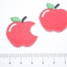 Aufbügel-Motiv Äpfel rot 2 Stück Apfel Bügelmotiv Applikation RE