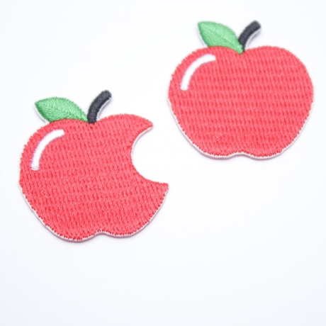 Aufbügel-Motiv Äpfel rot 2 Stück Apfel Bügelmotiv Applikation