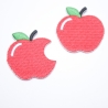 Aufbügel-Motiv Äpfel rot 2 Stück Apfel Bügelmotiv Applikation