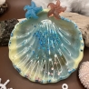 Seifenschale Muschel Handmade mit Glitzer – Maritime Bad  Deko