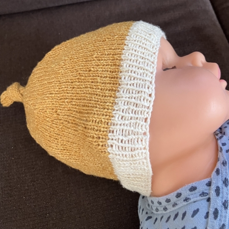 Handgestrickte Babymütze, passend ca 36-42cm Kopfumfang