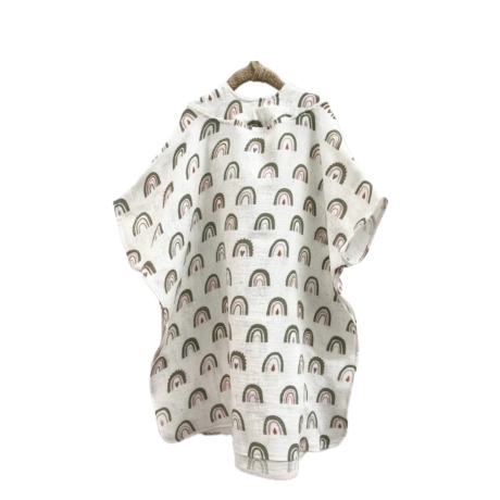 Badeponcho aus Musselin | Damen | Herren | Kinder | Öko Tex 100