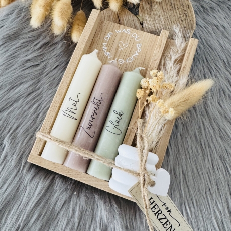 Kerzenset Genesung, gute Wünsche, versch. Begriffe zur Auswahl