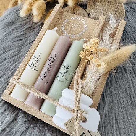 Kerzenset Genesung, gute Wünsche, versch. Begriffe zur Auswahl