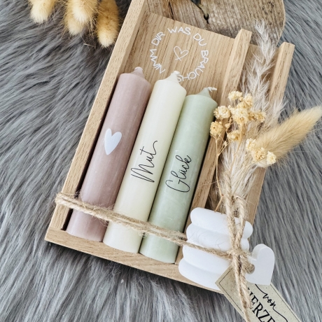 Kerzenset Genesung, gute Wünsche, versch. Begriffe zur Auswahl