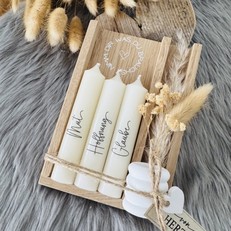 Kerzenset Genesung, gute Wünsche, versch. Begriffe zur Auswahl