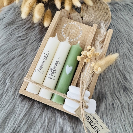 Kerzenset Genesung, gute Wünsche, versch. Begriffe zur Auswahl