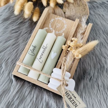 Kerzenset Genesung, gute Wünsche, versch. Begriffe zur Auswahl