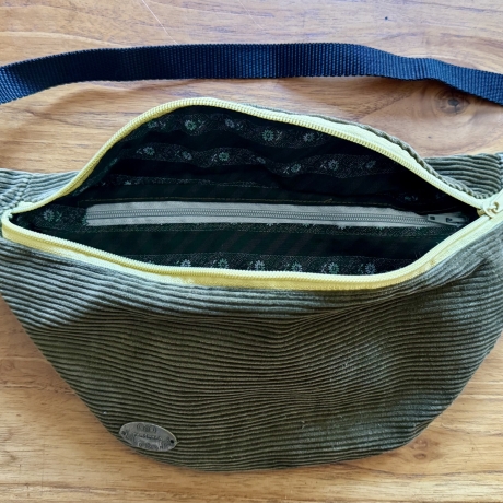 Bauchtasche,Hüfttasche aus Cordstoffen Innenfach mit RV, 6 Farben