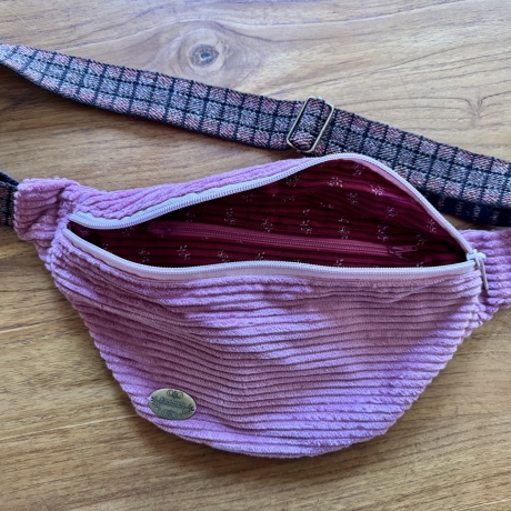 Bauchtasche,Hüfttasche aus Cordstoffen Innenfach mit RV, 6 Farben