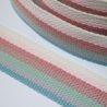 Gurtband 40 mm Streifen Pastell-Töne natur rosa terra braun