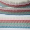 Gurtband 40 mm Streifen Pastell-Töne natur rosa terra braun