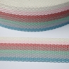 Gurtband 40 mm Streifen Pastell-Töne natur rosa terra braun