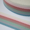 Gurtband 40 mm Streifen Pastell-Töne natur rosa terra braun